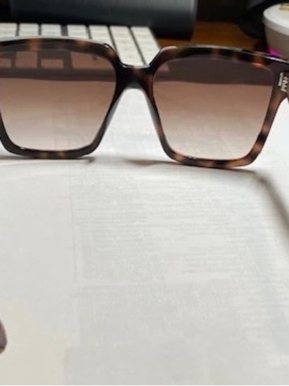 Prada Tortoiseshell Square Sunglasses with Brown Gradient Lenses - Picture 6 of 9